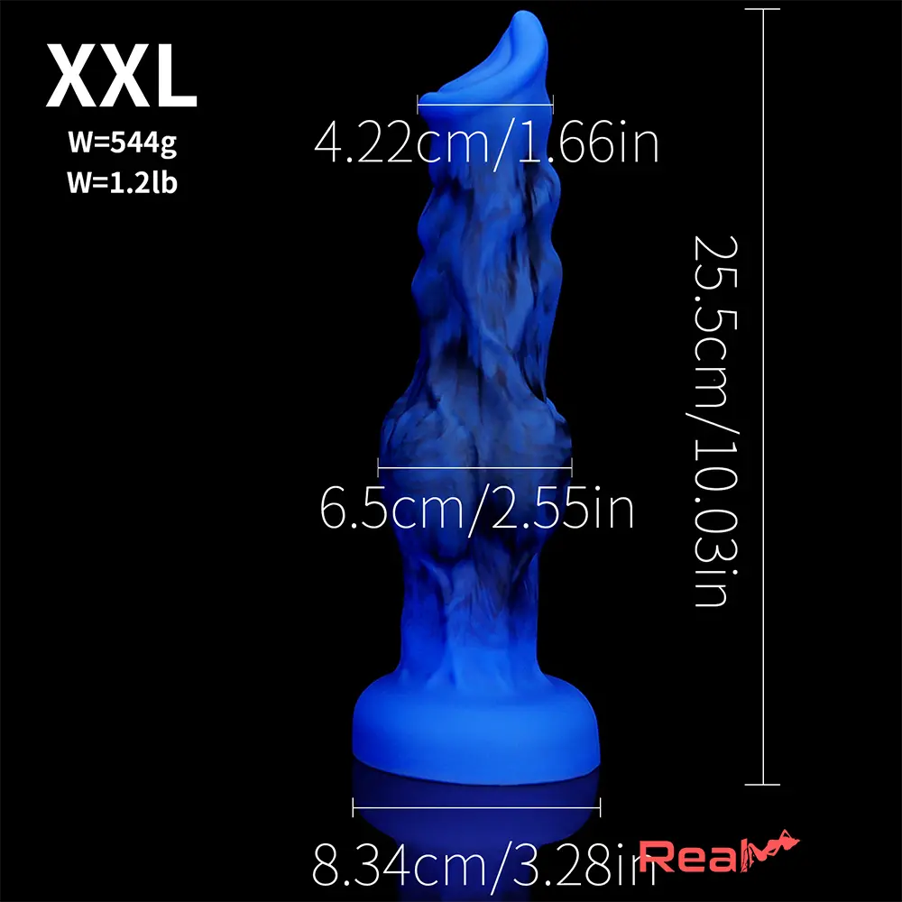 6.65in 7.63in 8.3in 9.25in 10.03in Fantasy Dog Cock Knot Big Real Dildo - Real Dildo