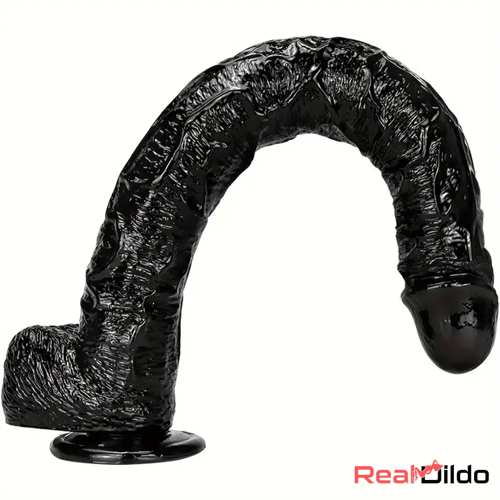 16.5in Realistic Large Long Black Anal Dildo For Male Female Vagina Anus - Real Dildo