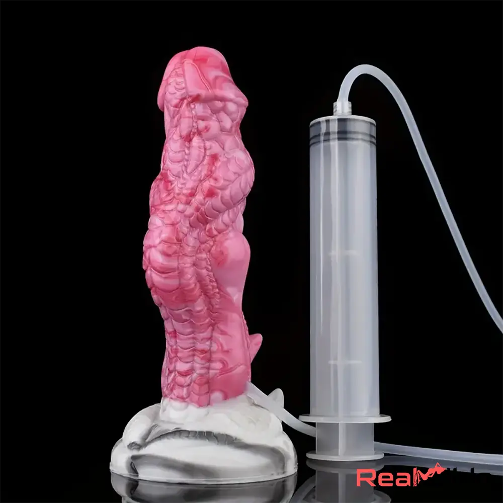 8.03in Animal Alien Dragon Ejaculating Silicone Penis Masturbator Dildo - Real Dildo