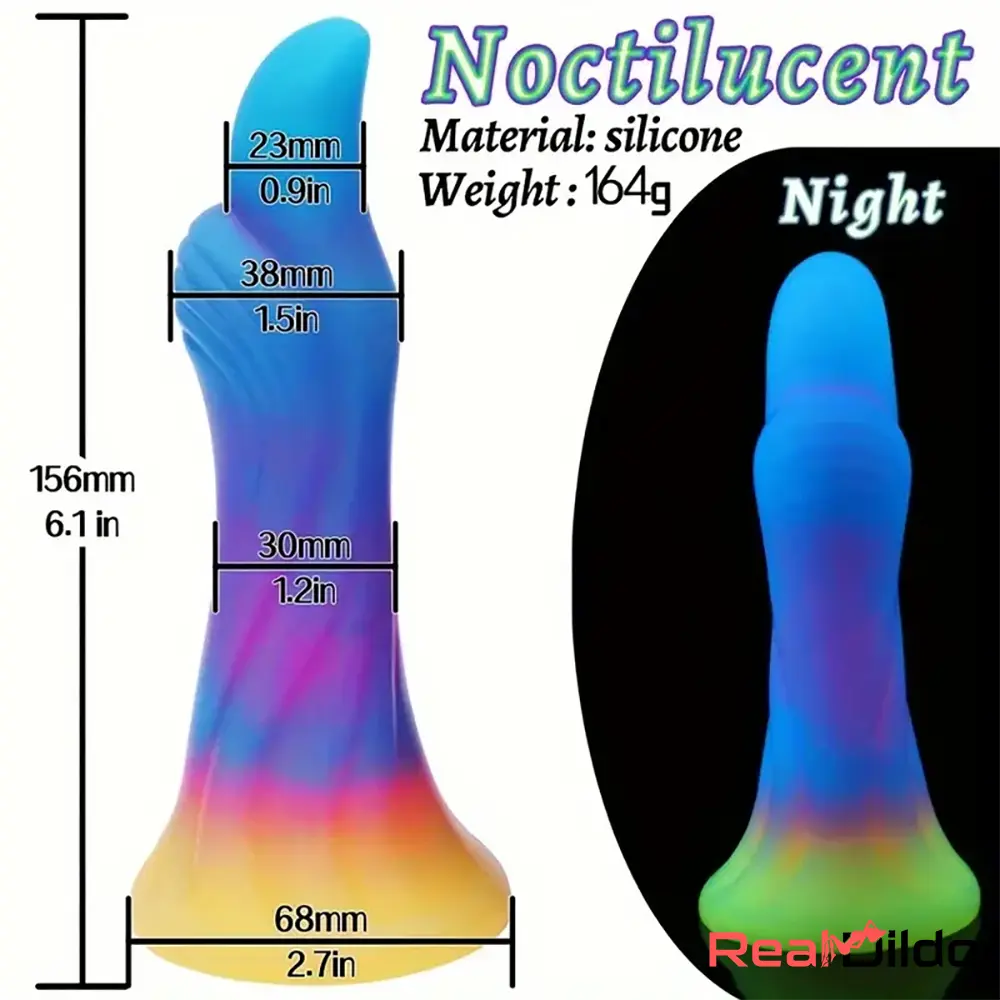 6in 6.1in 6.7in 7.1in Soft Silicone Luminous Monster Man Woman Dildo - Real Dildo