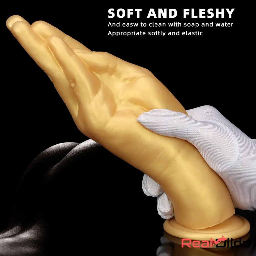 6.3in 8.66in 11.02in Gold Hands Silicone Soft Big Dildo For Anal Sex Play - Real Dildo