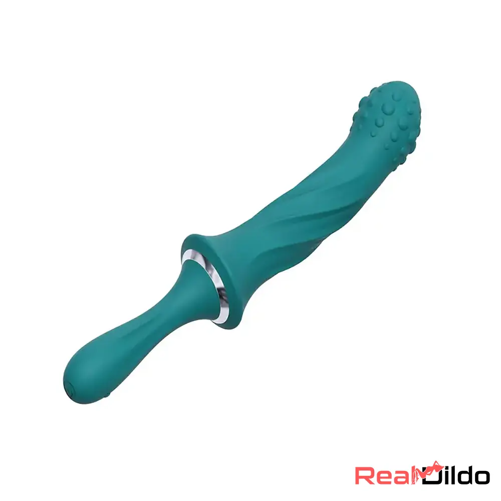 9.65in Silicone Soft Vibrating Sword Dildo With Handle G Spot Stimulator