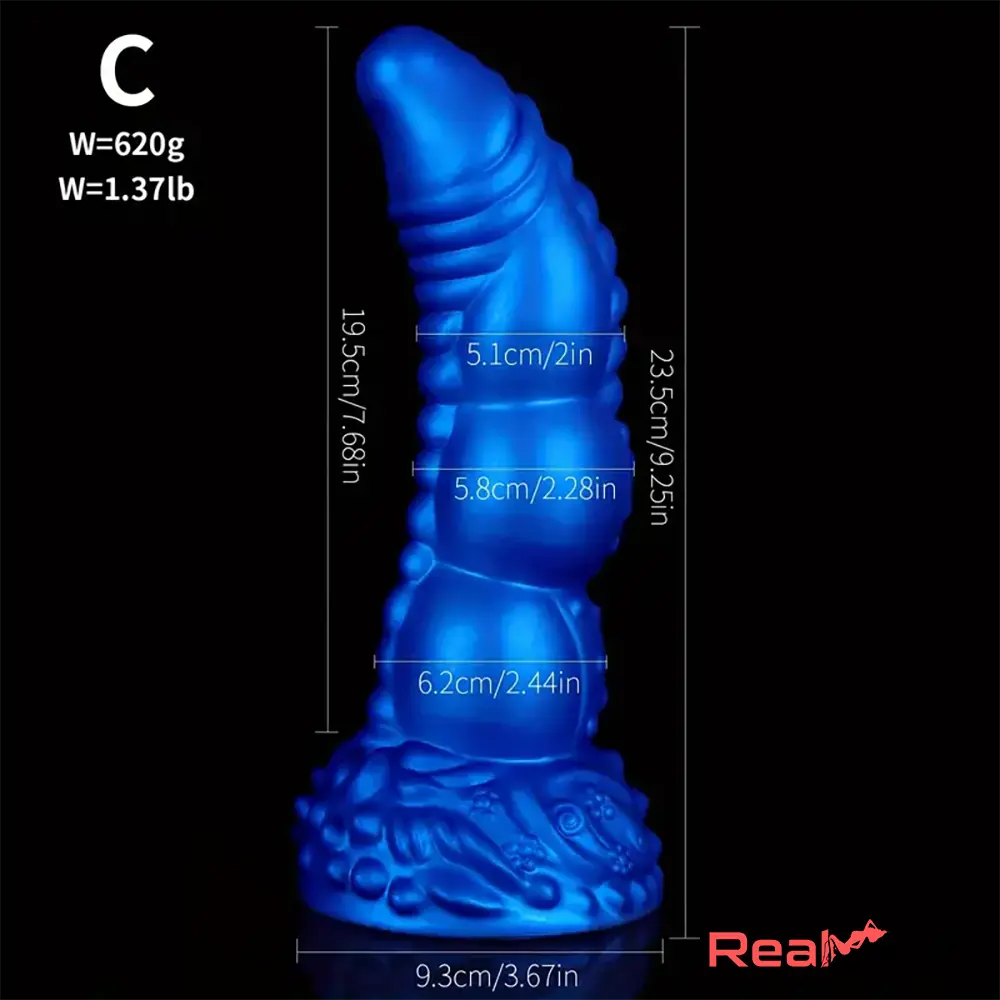 7.87in 8.1in 9.25in Silicone Monster Soft Bendable Dildo Vaginal Massager - Real Dildo