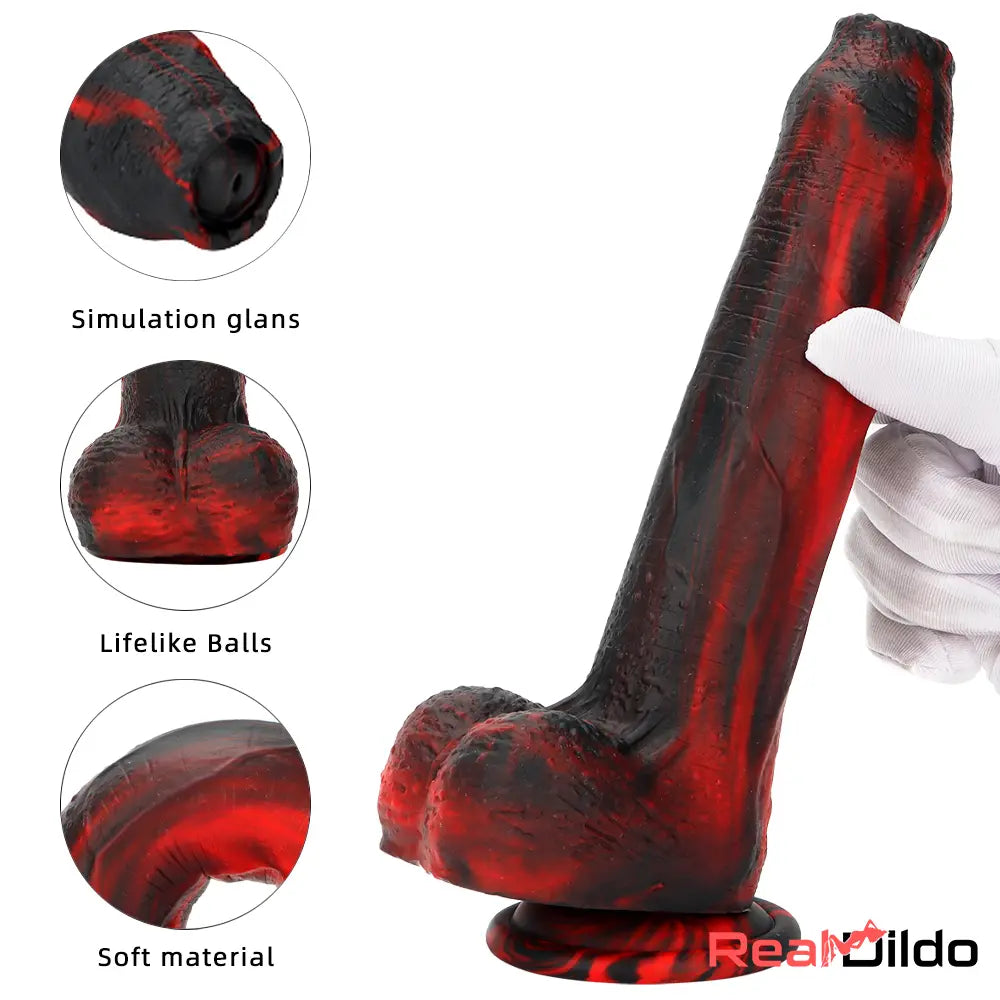 8.46in Large Uncut Silicone Soft Mixed Color Anal Dildo Adults Sex Toy