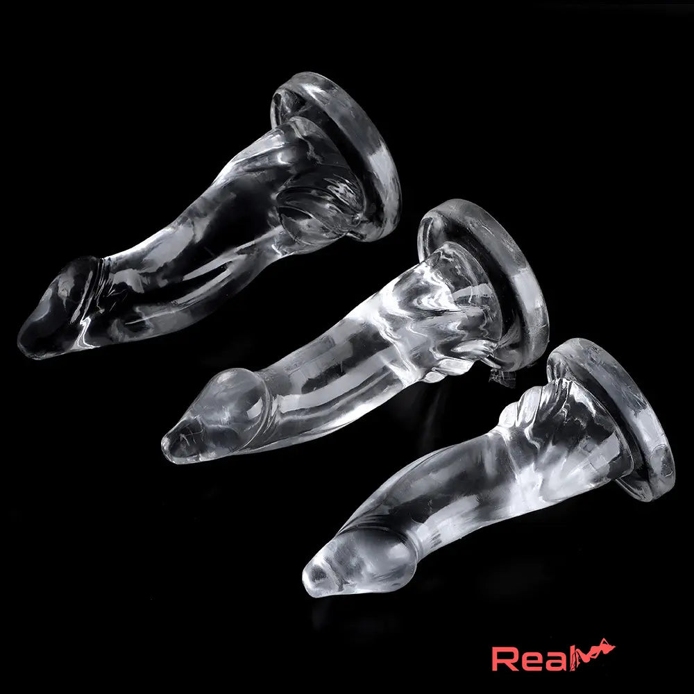 7.48in 8.46in 9.44in Clear Big Dildo Sex Toy For Women Anus Dilator Massage - Real Dildo