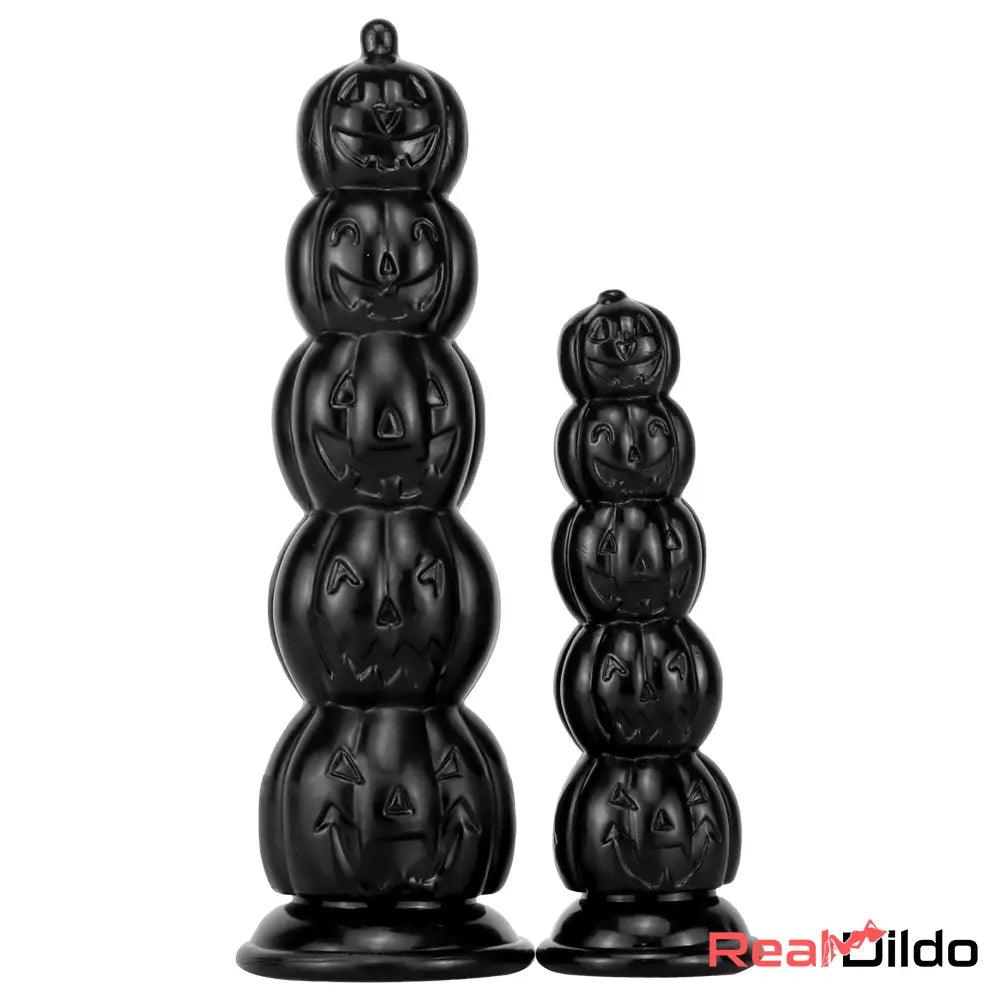 8.668in 11.86in 7.87in 11.02in Pumpkin Skull Odd Big Anal Black Dildo - Real Dildo