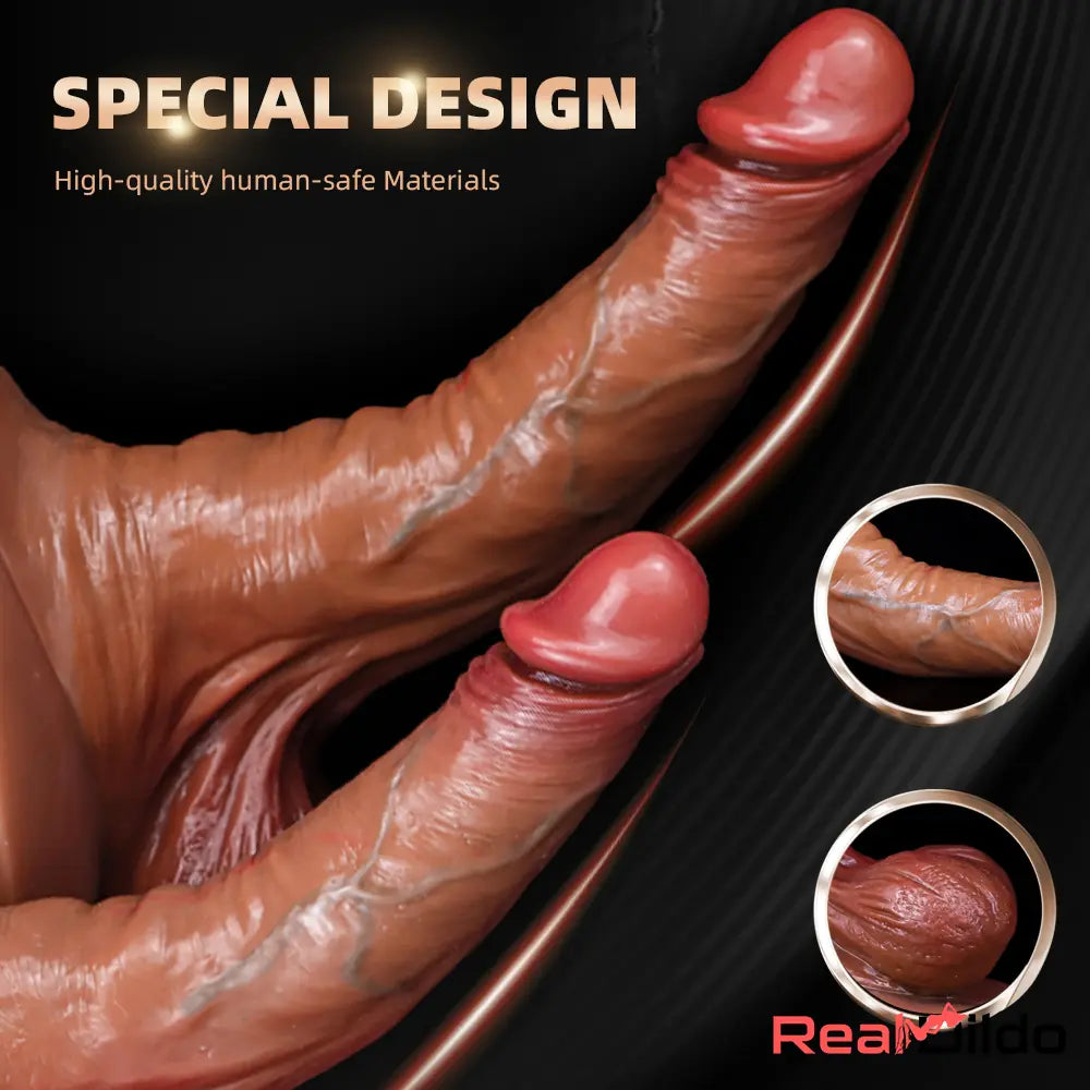 8.07in 9.25in Soft Liquid Silicone Big Real Feeling Suction Cup Lifelike Dildo - Real Dildo