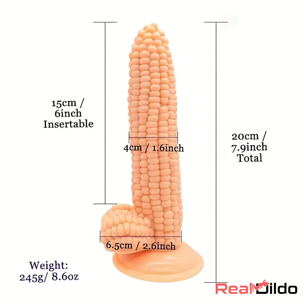 7.9in Real Vegetable Corn Dildo For Masturbation Orgasm Adult Sex Toy - Real Dildo