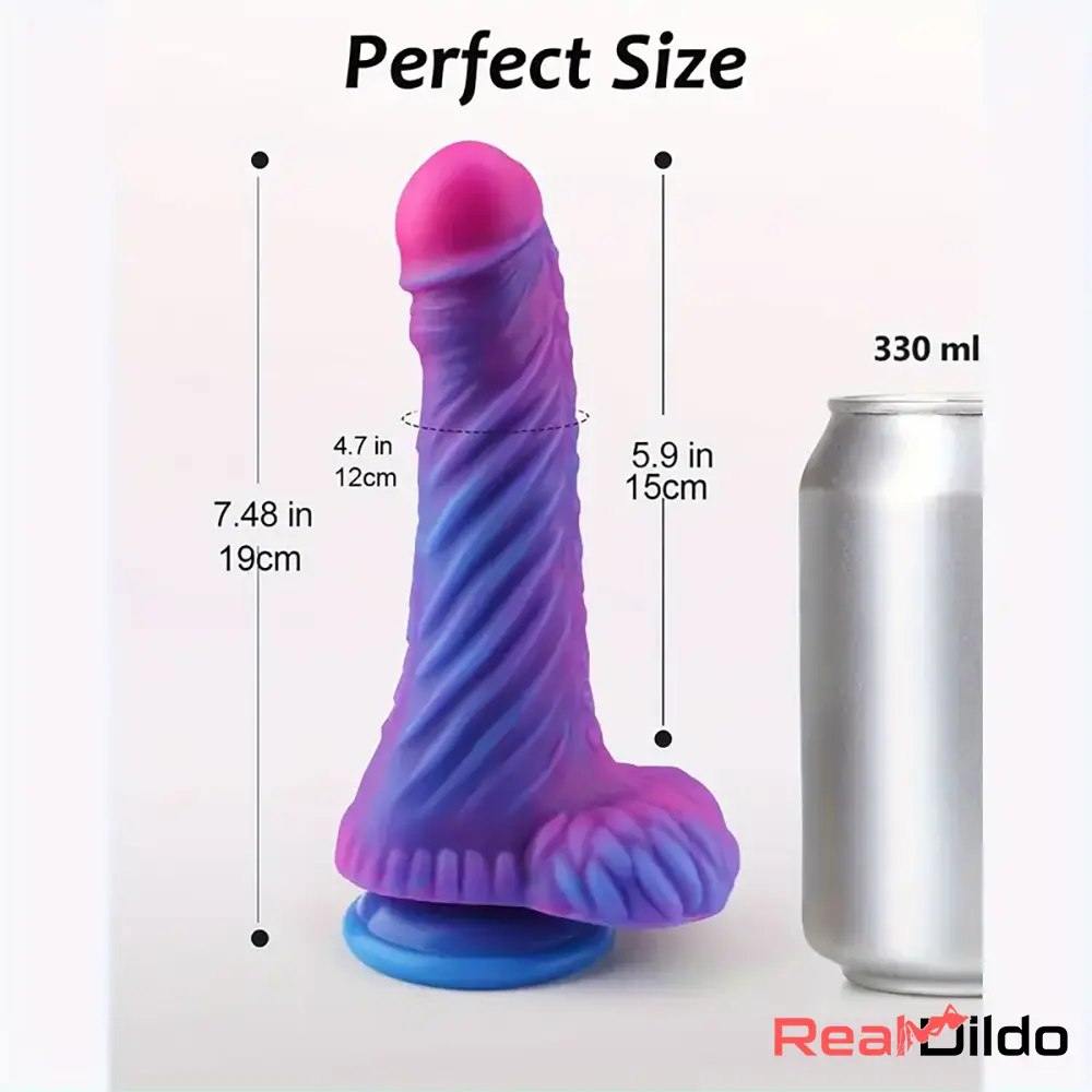 7.48in Fantasy Monster Silicone Dildo For G Spot Clitoris Hand-Free Play - Real Dildo