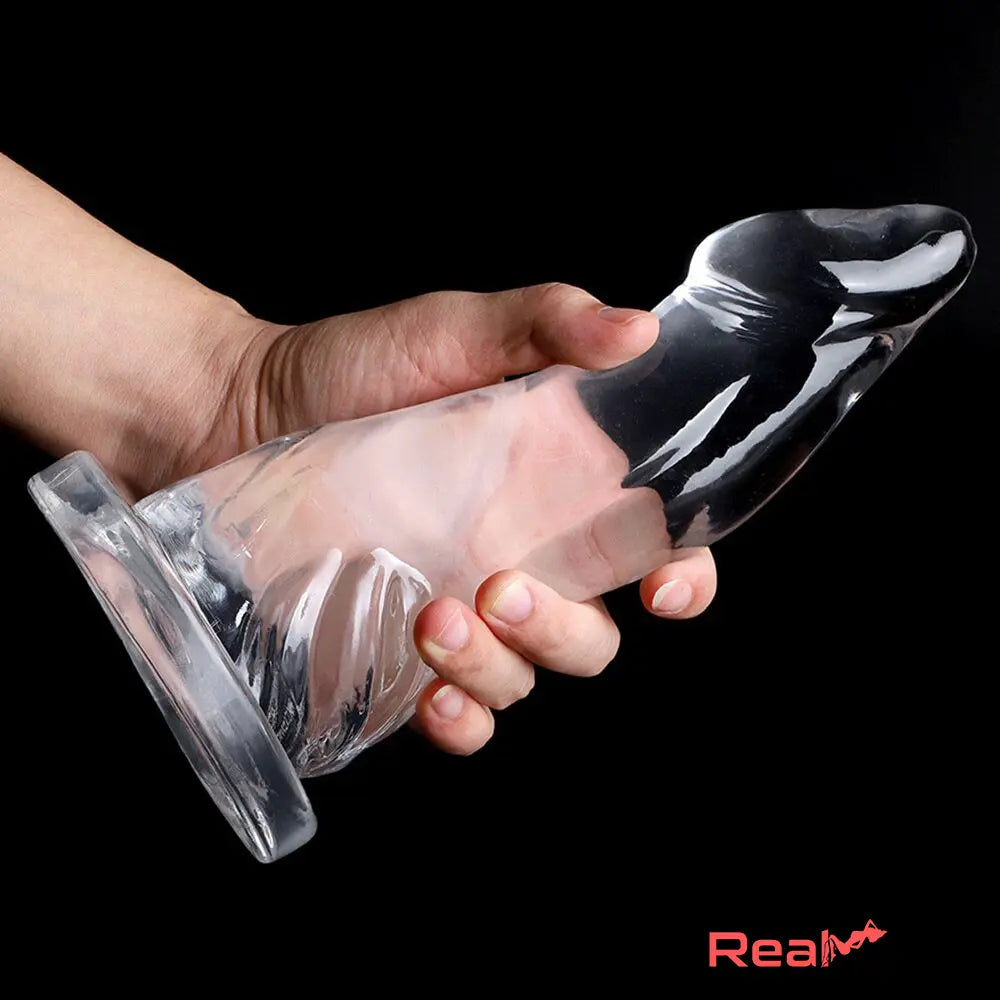 7.48in 8.46in 9.44in Clear Big Dildo Sex Toy For Women Anus Dilator Massage - Real Dildo