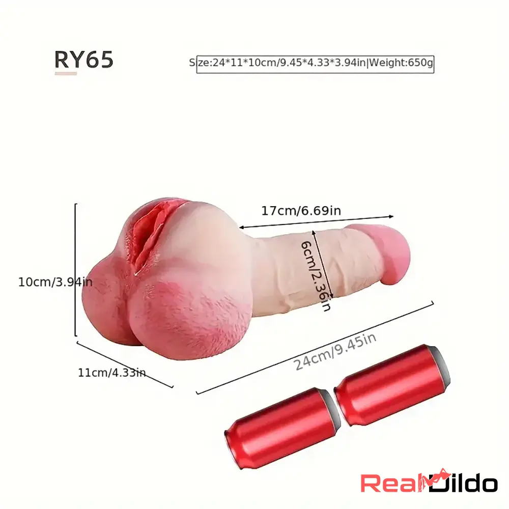 9.45in Silicone Realistic Dildo Pocket Pussy For Penis Real Sex Toy