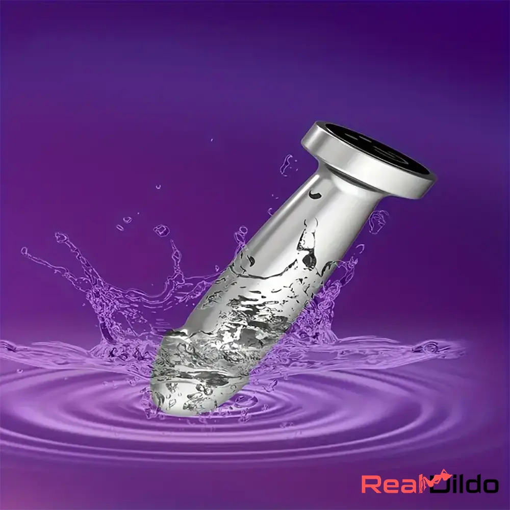 4.52in Stainless Steel Vibrating App Remote Metal Dildo For Vagina G-spot - Real Dildo