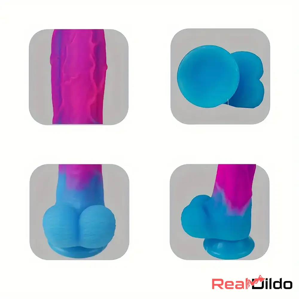 8.07in Colorful Silicone Soft Big Dildo For Women Men Massage Sex Toy - Real Dildo