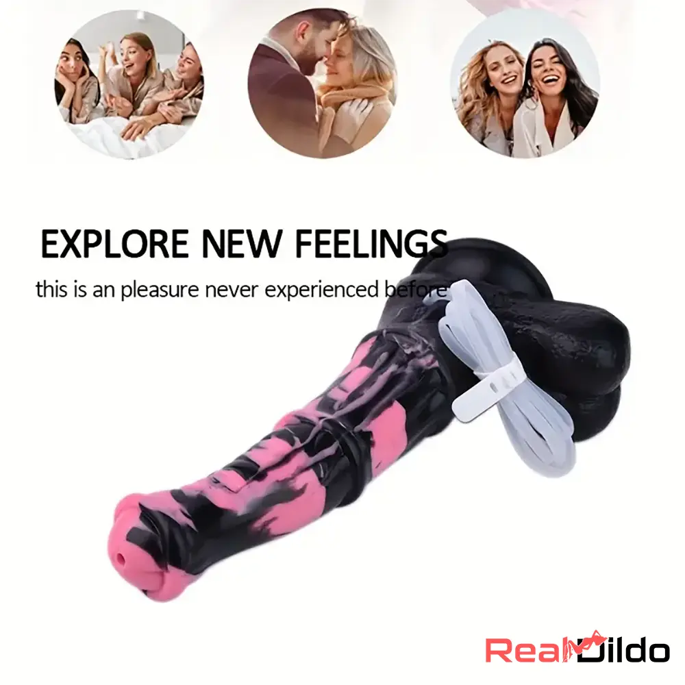 9.64in 13.77in Large Horse Animal Cock Silicone Ejaculation Dildo Love Toy - Real Dildo