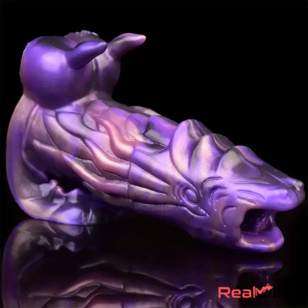 5.91in Liquid Silicone Dragon Fantasy Hollow Dildo Sleeve Dick Sex Toy - Real Dildo