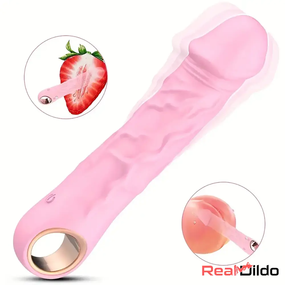 7.08in Liquid Silicone Bendable Soft Vibrating Dildo For Male Female - Real Dildo