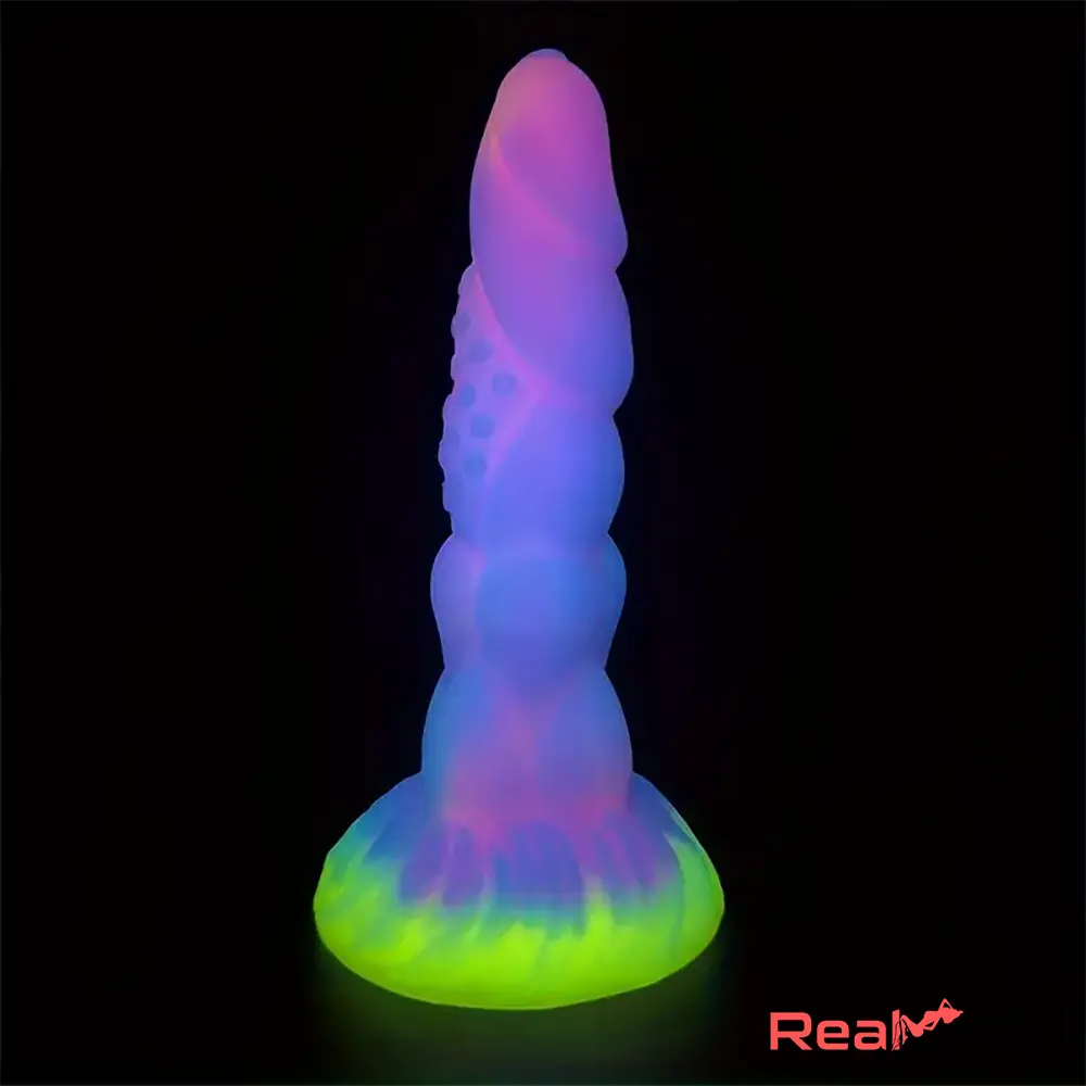 8.14in Flexible Silicone Big Dildo Luminous Monster For Vaginal Stimulation - Real Dildo