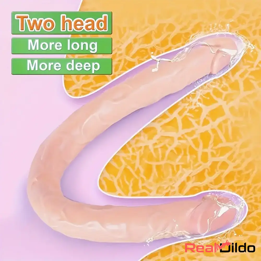 13.18in Realistic Double Headed Long Dildo For Female Vagina Stimulator - Real Dildo