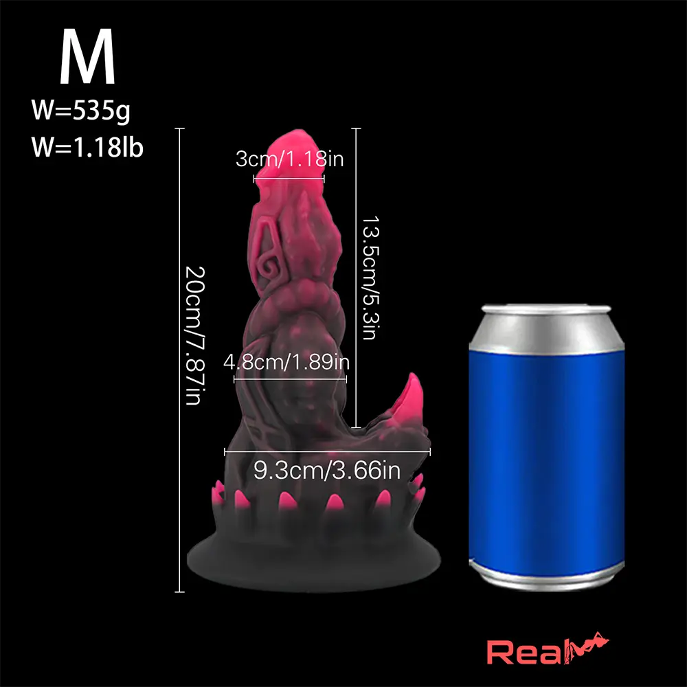 6.69in 7.87in 9.05in Fantasy Big Monster Spiked Silicone Soft Male Dildo - Real Dildo