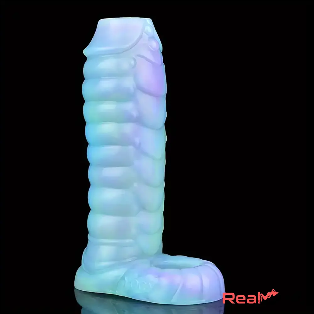 5.39in Lifelike Silicone Soft Dildo Sleeve Snake Glowing Cock Extender - Real Dildo