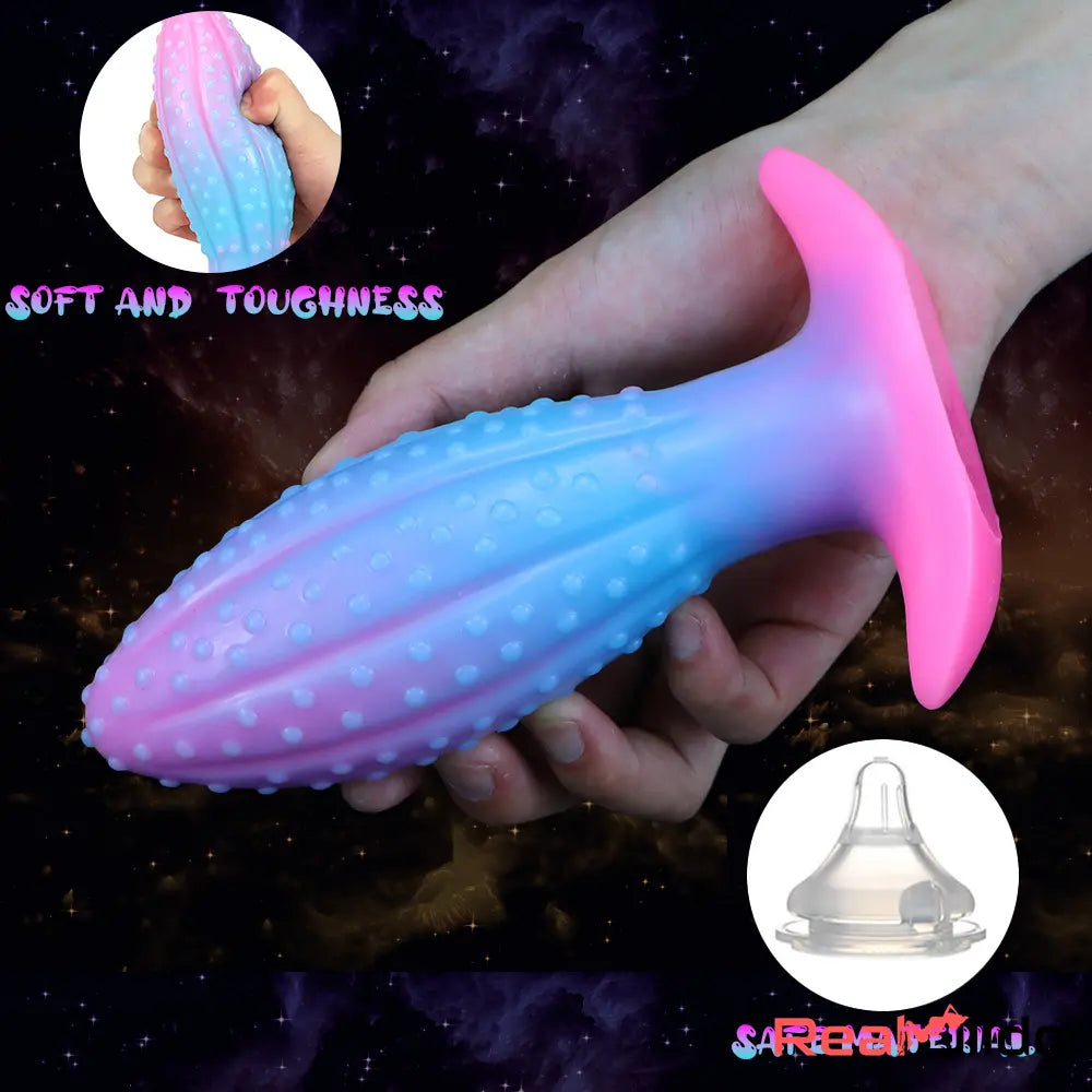 4.5in 5.67in 7.6in Silicone Soft Fluorescent Luminous Love Anal Plug Dildo - Real Dildo