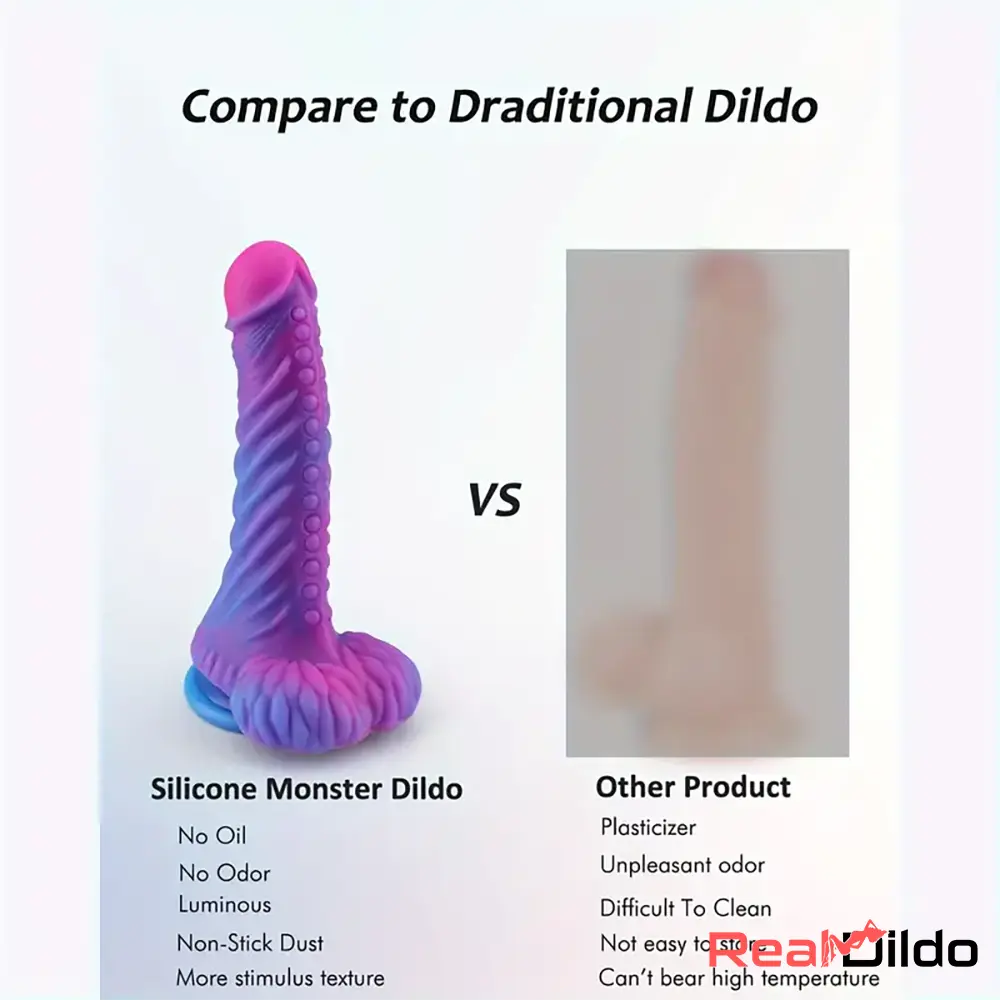 7.48in Soft Silicone Fantasy Monster Body Safe Dildo Sex Toy For Women - Real Dildo