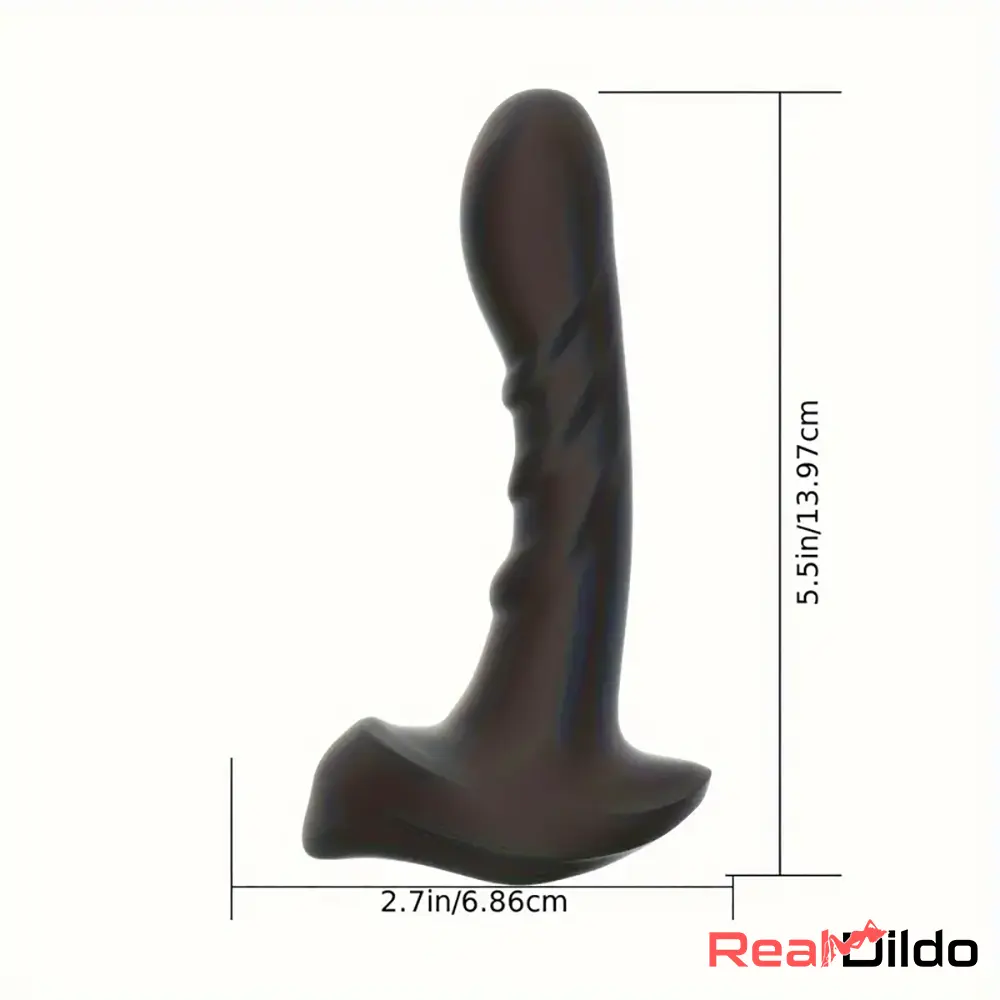 5.5in Unisex Silicone Soft Vibrating Remote Dildo For Women Men Adults - Real Dildo