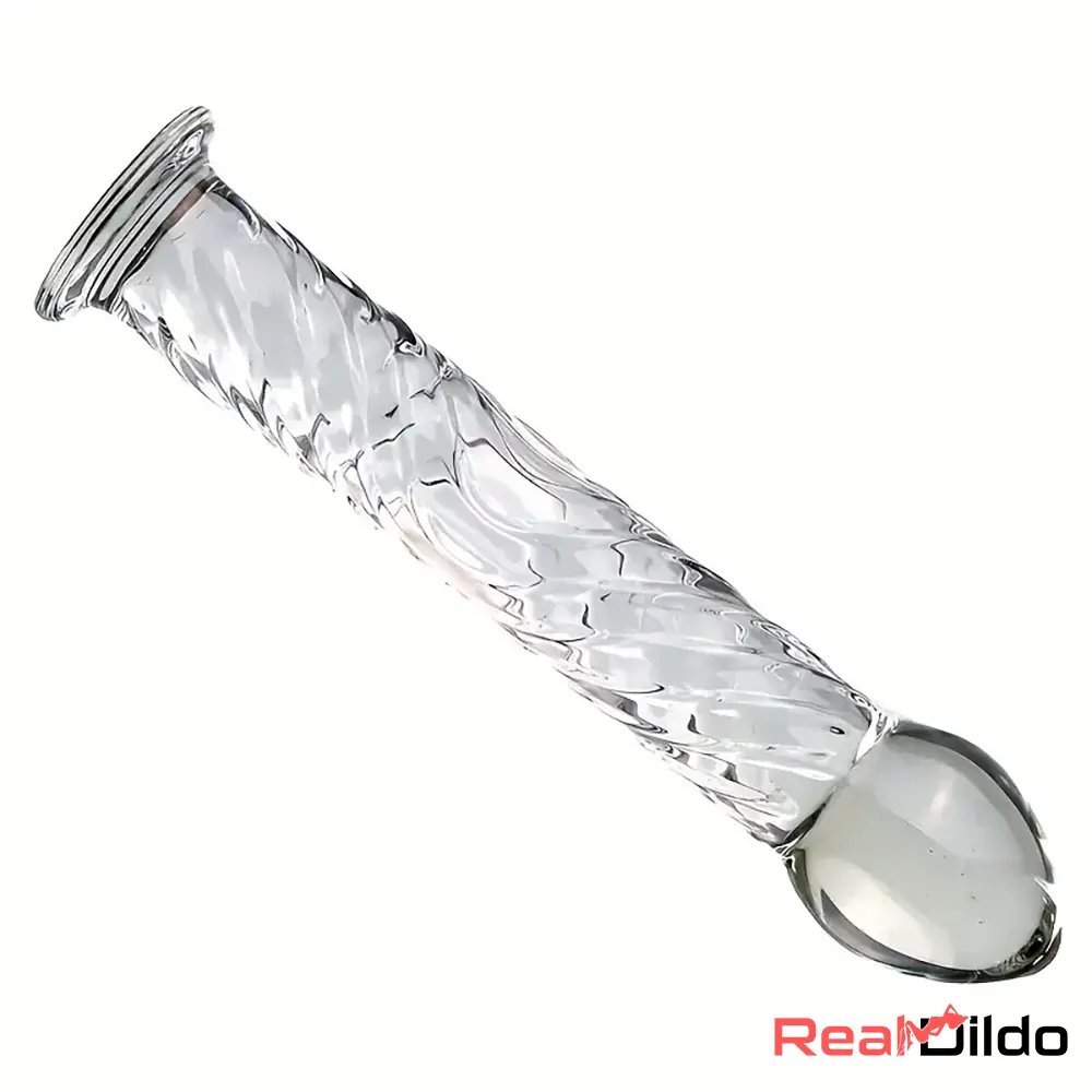 6.9in Clear Real Glass Crystal Dildo For G-Spot Male Female Masturbator - Real Dildo