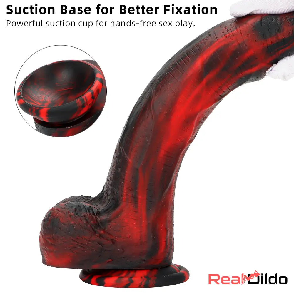 8.46in Large Uncut Silicone Soft Mixed Color Anal Dildo Adults Sex Toy