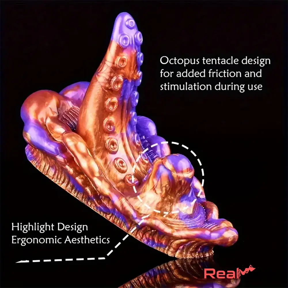 4.33in Small Octopus Tentacle Silicone Soft Dildo For Female Masturbation - Real Dildo