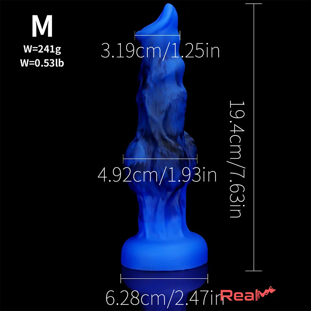 6.65in 7.63in 8.3in 9.25in 10.03in Fantasy Dog Cock Knot Big Real Dildo - Real Dildo