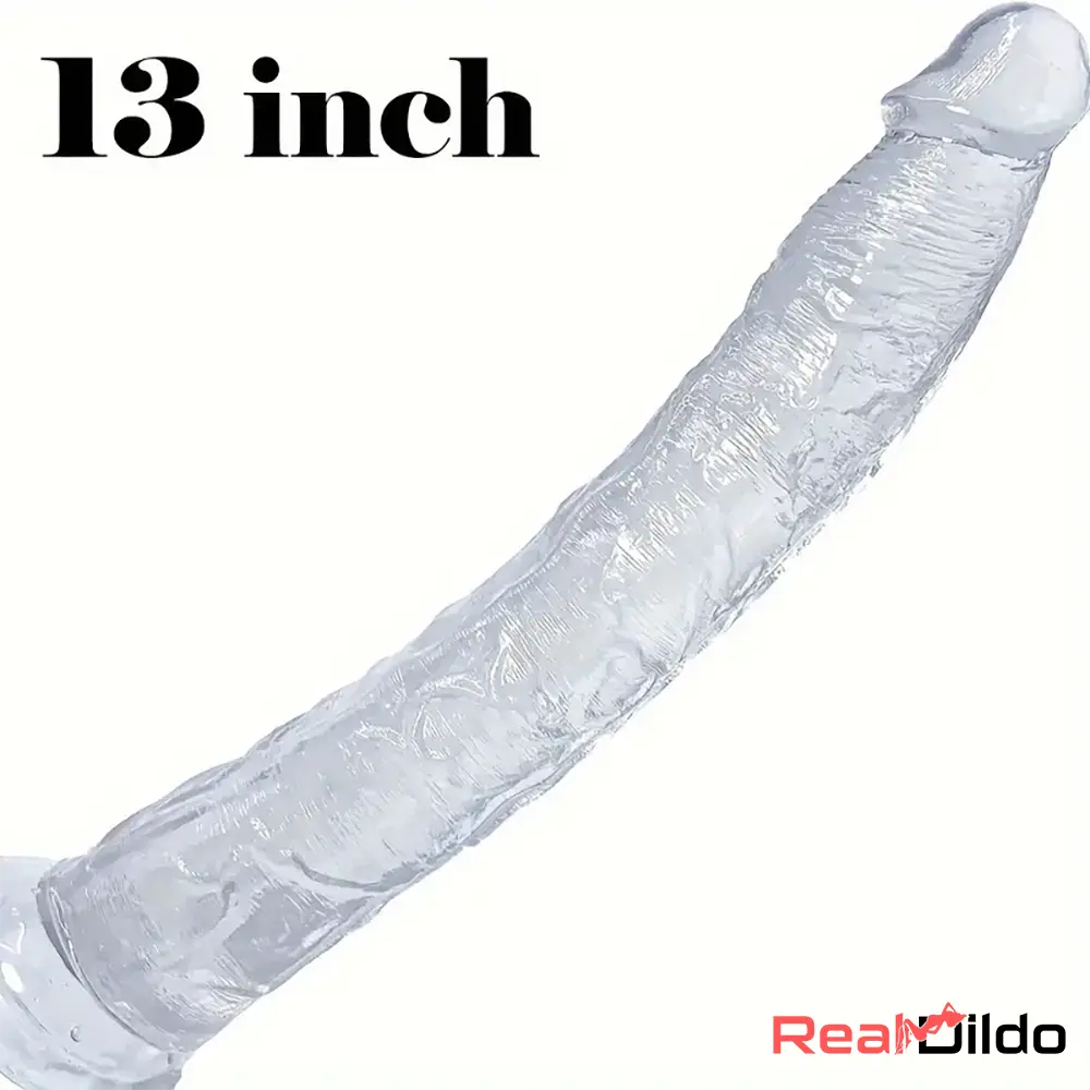 13.4in Lifelike Large Long Jelly Real G-Spot Male Dildo With Balls-Free - Real Dildo