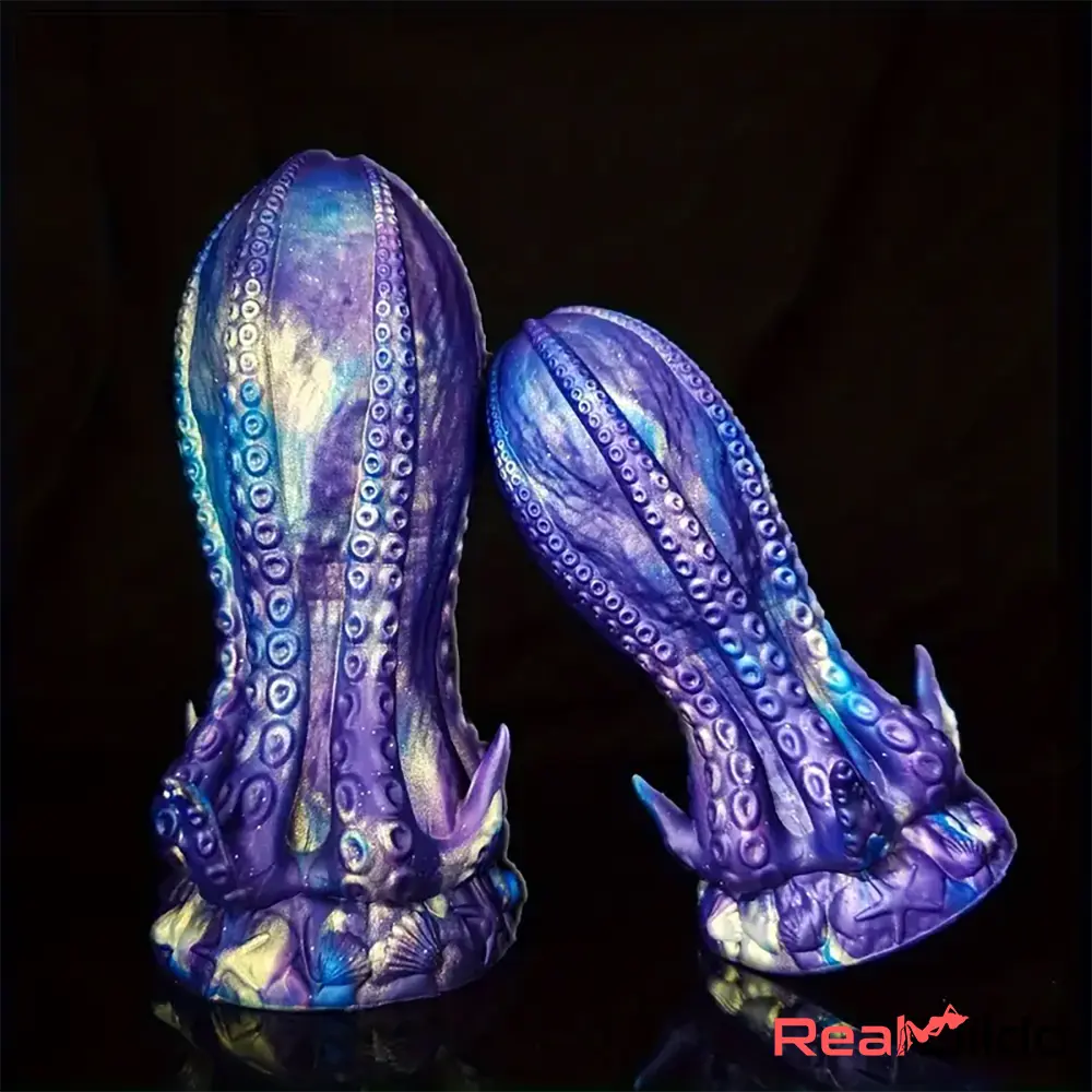 5.5in 6.3in 8.26in 9.64in Gourd Egg Starry Sky Silicone Octopus Odd Dildo - Real Dildo