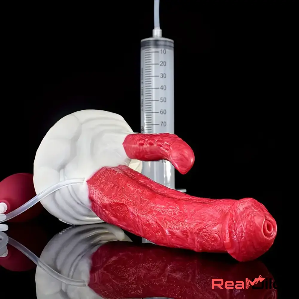 8.86in Ejaculating Big Silicone Soft Odd Dildo Vaginal Anal Love Sex Toy - Real Dildo