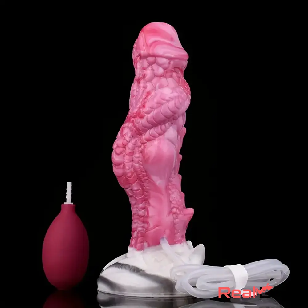 8.03in Animal Alien Dragon Ejaculating Silicone Penis Masturbator Dildo - Real Dildo