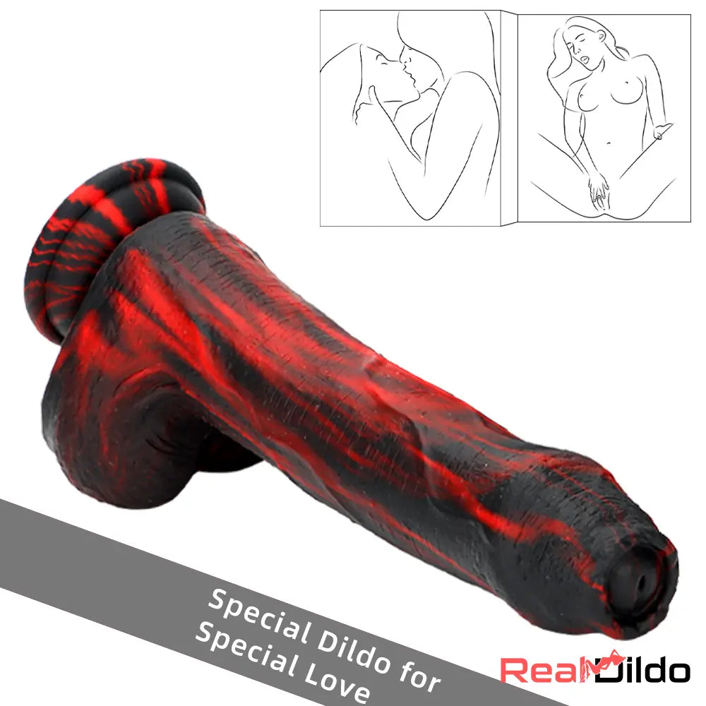 8.46in Large Uncut Silicone Soft Mixed Color Anal Dildo Adults Sex Toy