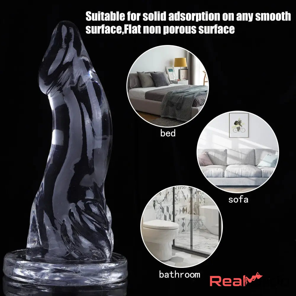 7.48in 8.46in 9.44in Clear Big Dildo Sex Toy For Women Anus Dilator Massage - Real Dildo