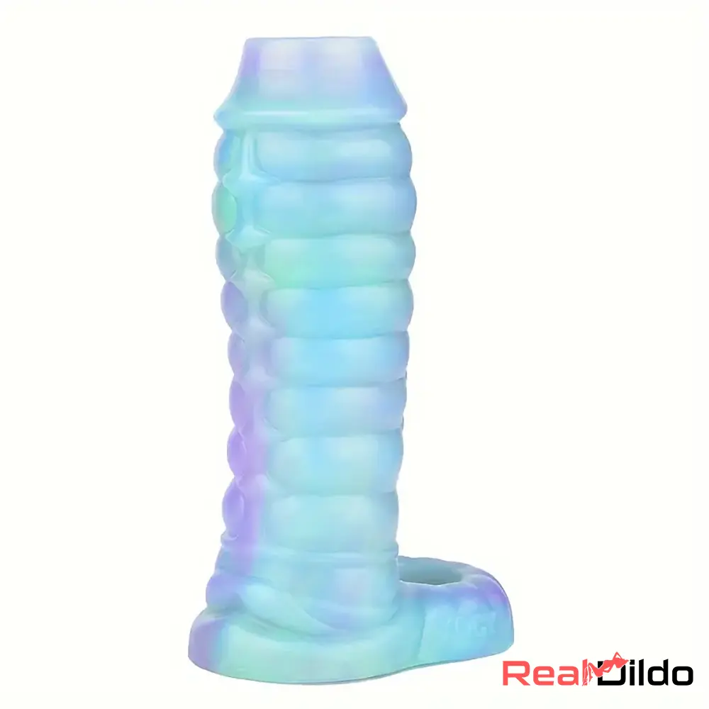 5.39in Lifelike Silicone Soft Dildo Sleeve Snake Glowing Cock Extender - Real Dildo