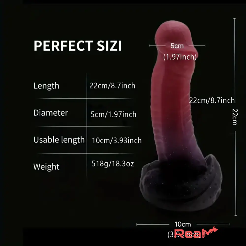 8.7in Big Monster Silicone Flexible Dildo Sex Toy For Female Masturbation - Real Dildo