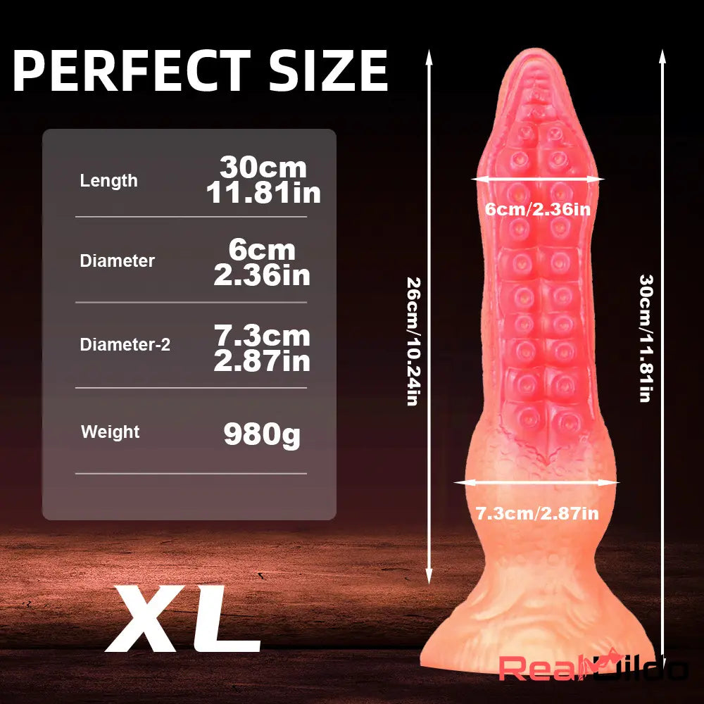 7.08in 9.06in 10.24in 11.81in Octopus Tentacles Odd Silicone Skin Feeling Dildo - Real Dildo