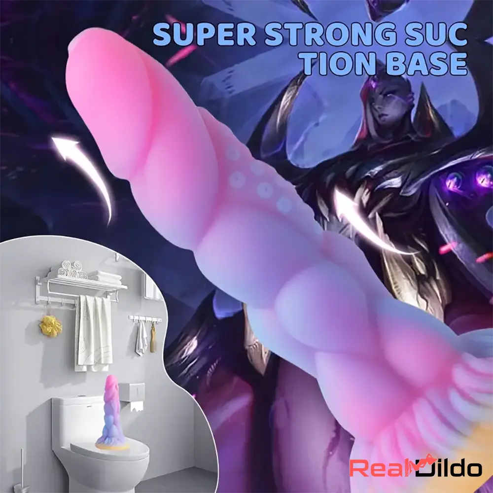 8.14in Flexible Silicone Big Dildo Luminous Monster For Vaginal Stimulation - Real Dildo