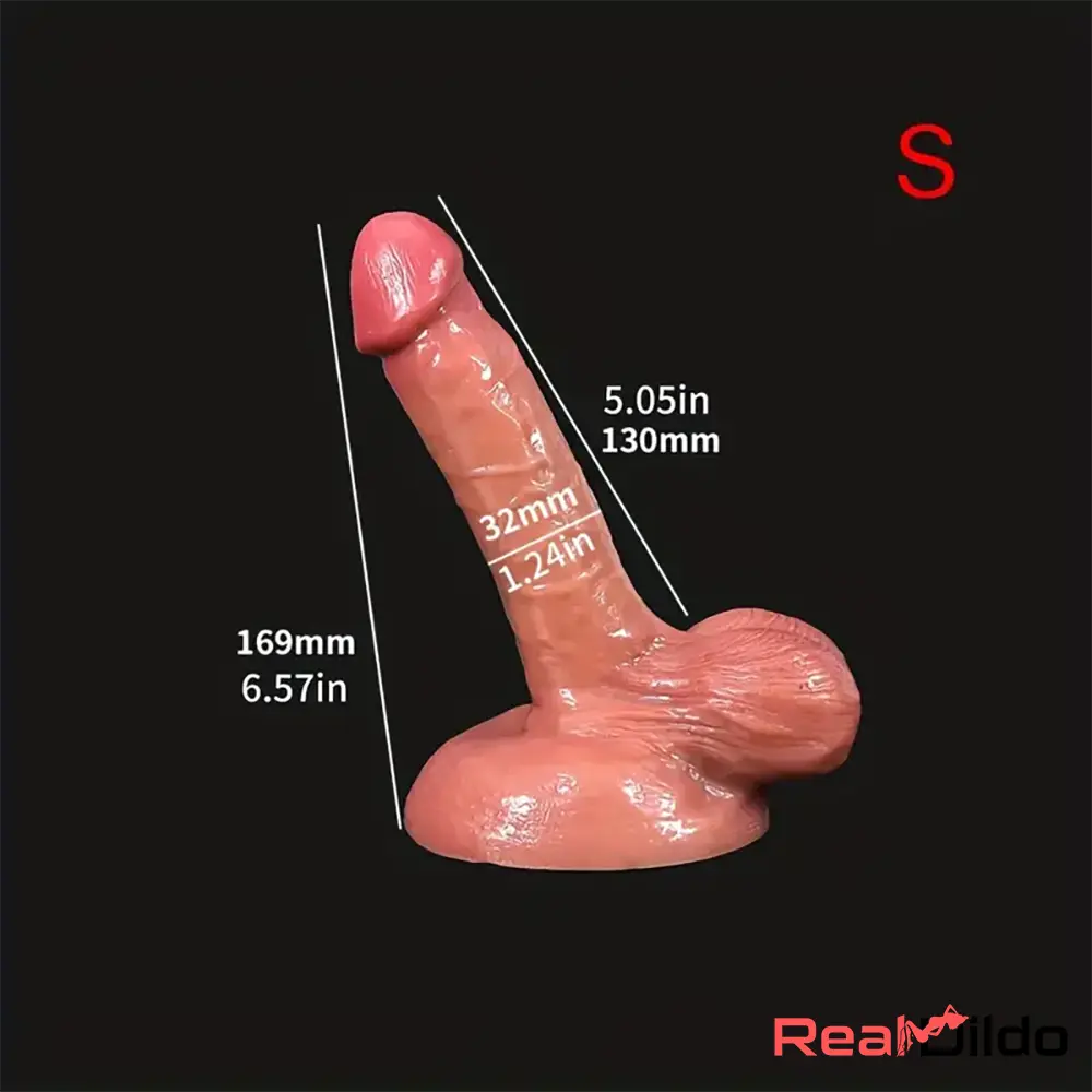 6.57in 7.35in Premium Realistic Silicone Soft Dildo Vaginal Masturbator - Real Dildo