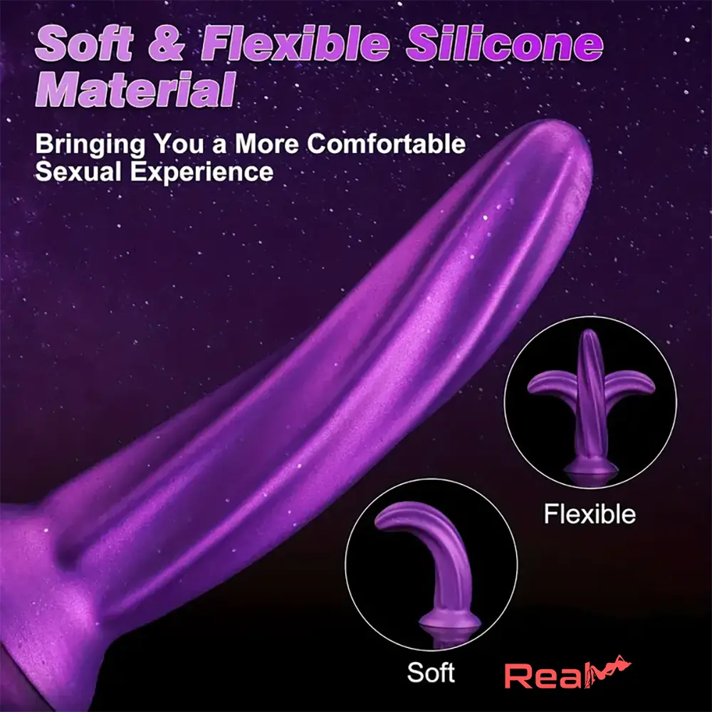 6.69in Spiral Fantasy Silicone Soft Dildo For Female Clit G Spot Orgasm - Real Dildo