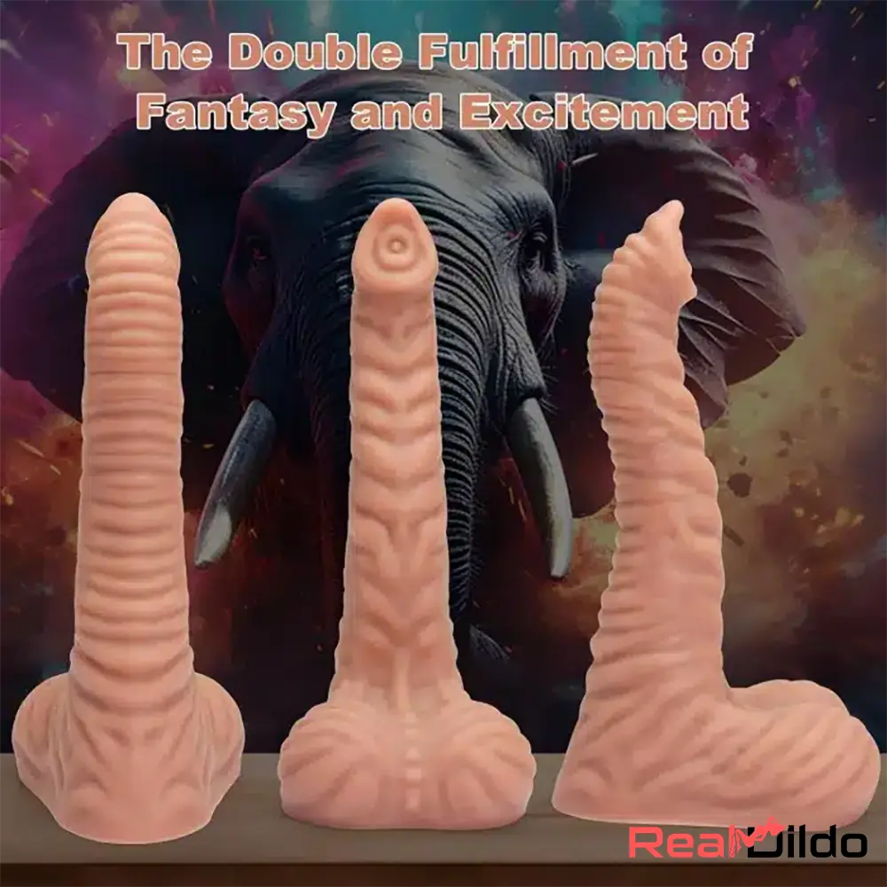 9.25in Big Silicone Soft Animal Elephant Trunk Dildo Vaginal Anal Sex Toy - Real Dildo