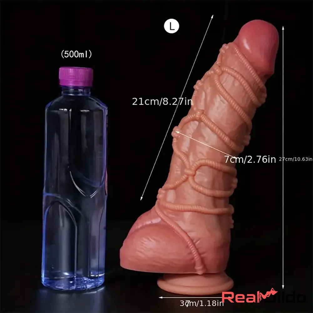 7.8in 7.87in 10.63in Fantasy Real Skin Silicone SM Bondage Soft Lesbian Dildo - Real Dildo