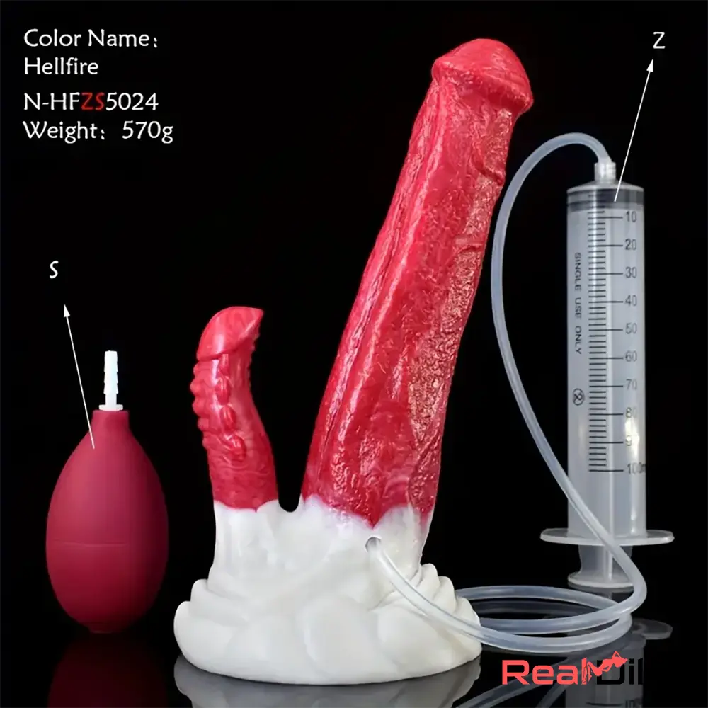 8.86in Ejaculating Big Silicone Soft Odd Dildo Vaginal Anal Love Sex Toy - Real Dildo