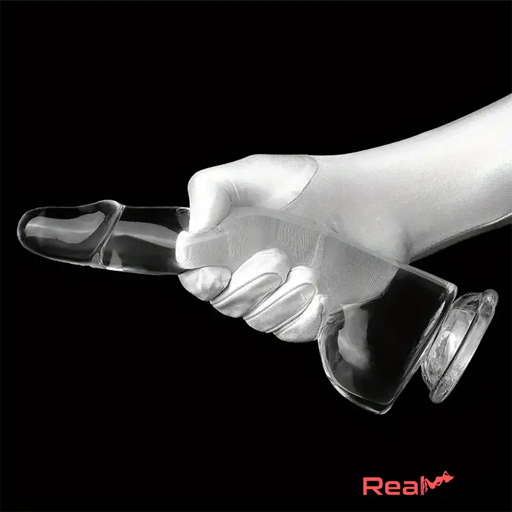 5.9in 7.08in 8.07in 9.64in 10.82in Crystal Clear Dildo Dick Sex Toy - Real Dildo