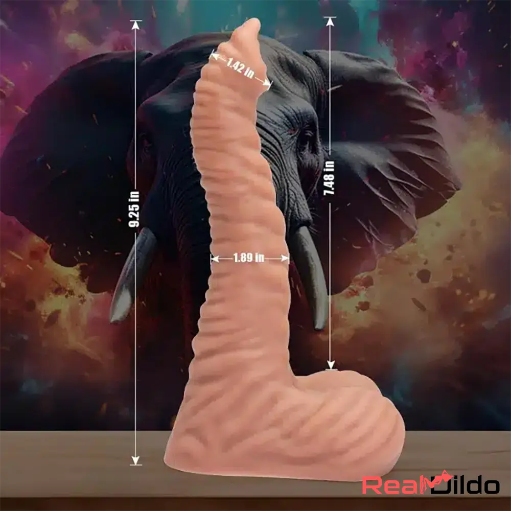 9.25in Big Silicone Soft Animal Elephant Trunk Dildo Vaginal Anal Sex Toy - Real Dildo