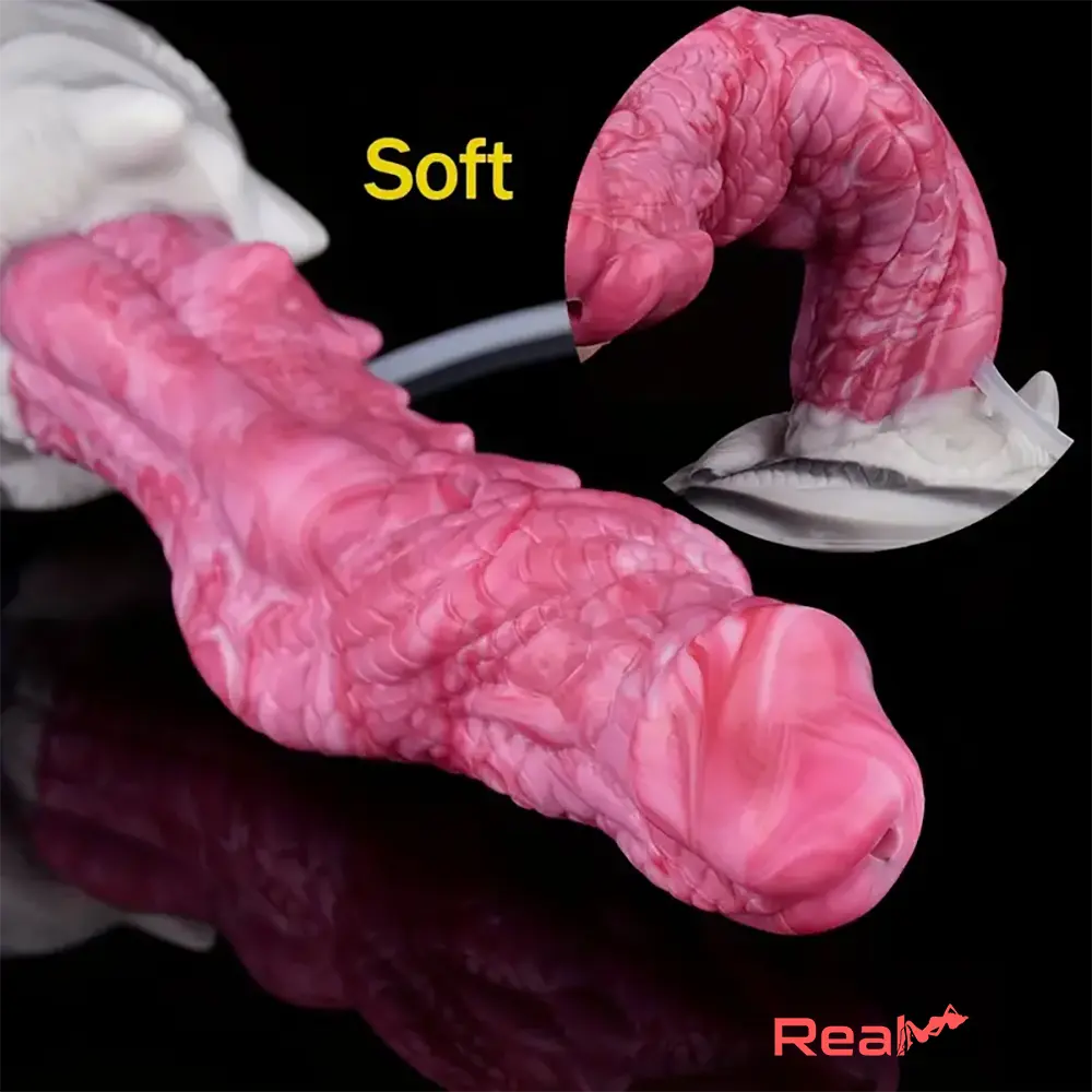 8.03in Animal Alien Dragon Ejaculating Silicone Penis Masturbator Dildo - Real Dildo