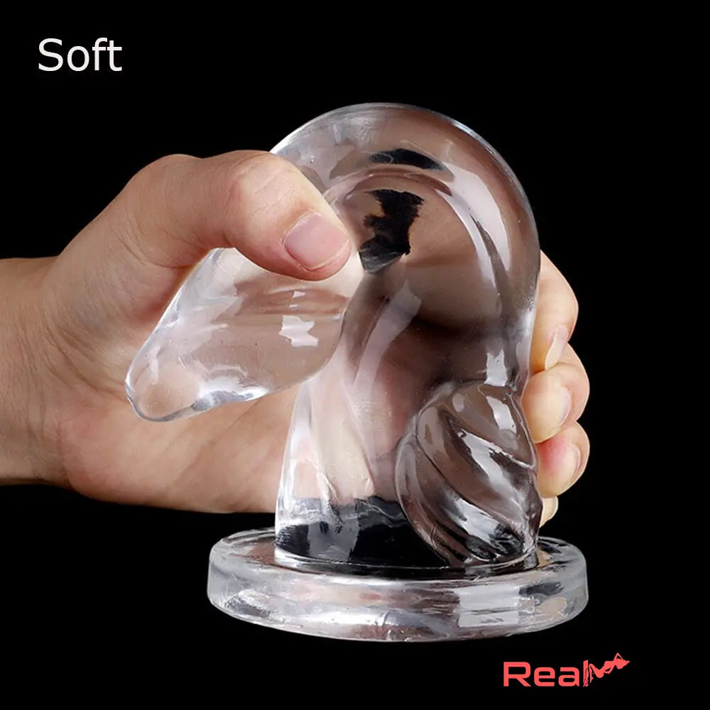 7.48in 8.46in 9.44in Clear Big Dildo Sex Toy For Women Anus Dilator Massage - Real Dildo